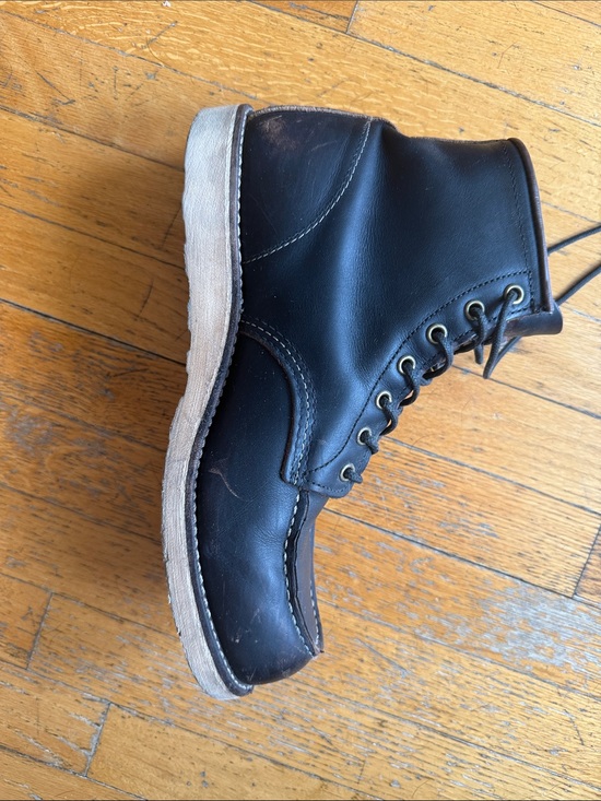 Red Wing Shoes Black Leather Moc Toe Classic Work Boots 8849 main image 7